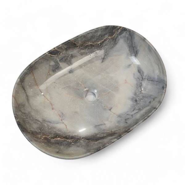 Умывальник Invena KORFU 60 см серо-синий мрамор CE-34-722