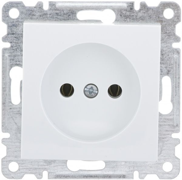 Механизм розетки без заземления Makel Karea без шторок без крышки белый