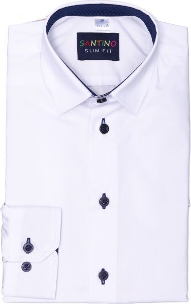 Сорочка дитяча Легпромторг 1129/322 р.128 білий із синім 