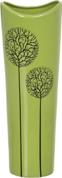 Ваза керамическая зеленая 39х15 см