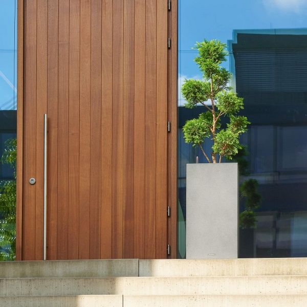 Вазон пластиковый Lechuza Canto Tower 40 квадратный 29л серый камень (13620) 