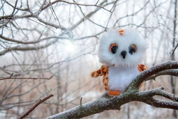 Мягкая игрушка Lumo Stars Сова Uqqla 15 см