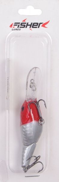 Воблер Clepsydra YE-90-10.5-10 10,5 г 90 мм сріблястий із червоною головою