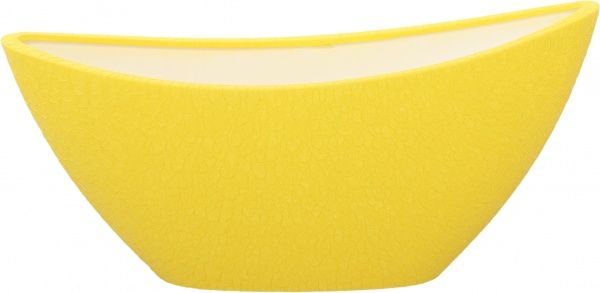 Кашпо керамическое Ориана-Запорожкерамика Лодочка шелк желтый овальный 2,5л желтый (045-1-037) 