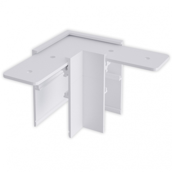 Соединитель угловой Hopfen наружный 001 для шинопровода магнитного белый 395882 