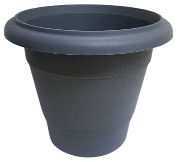 Кашпо пластикове Лаура 50 круглий 40 л антрацит