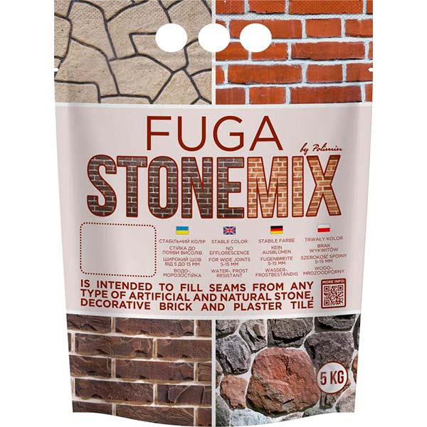 Заповнювач швів Polimin FUGA STONEMIX 5 кг кремовий