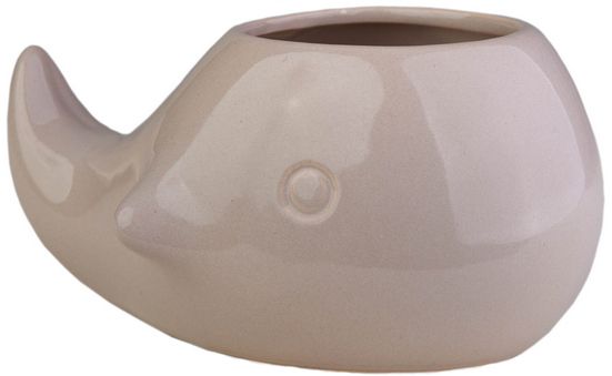 Кашпо керамічне Eterna 3102-8 кит фігурний бежевий 