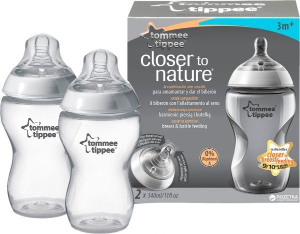 Бутылка Tommee Tippee Бутылка Tommee Tippee Closer to Nature 2 х (22219437)