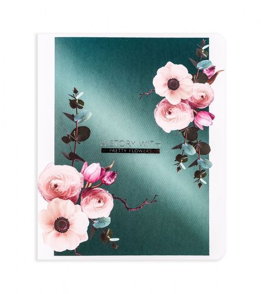 Комплект тетрадей Цветочная история 96 листов в клетку золото 10 шт. Поділля