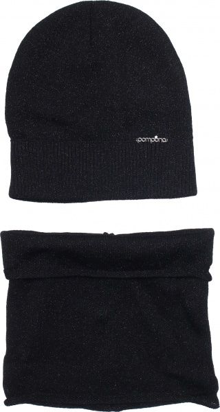 Комплект шапка + снуд унисекс Pompona р.52-54 черный 20 Z P 51 k 