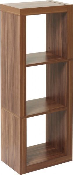 Стеллаж двухсторонний Inteo Кубус МИКС 1х3 438x1146x290 мм орех 