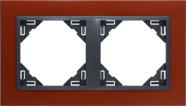 Рамка двомісна Efapel ANIMATO Logus універсальна металік помаранчевий 90920 TTS