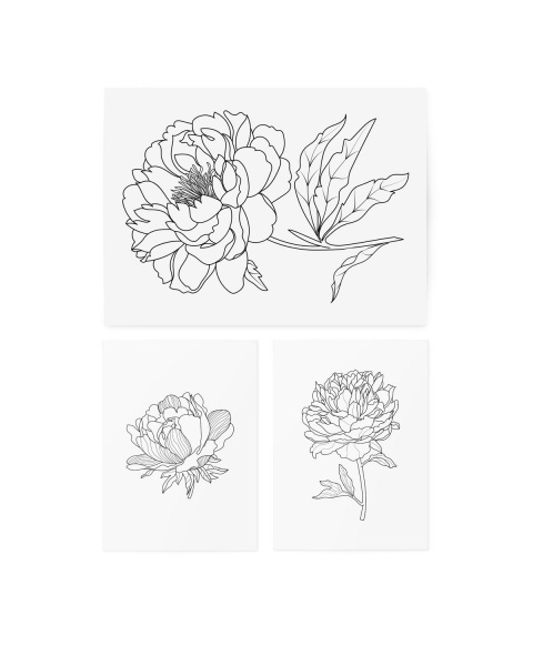 Тату временное TATTon.me Graphic Flowers set