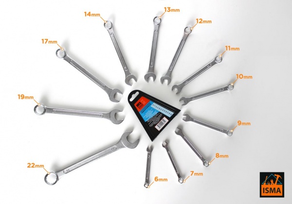 Набор ключей комбинированных ISMA IS-5123