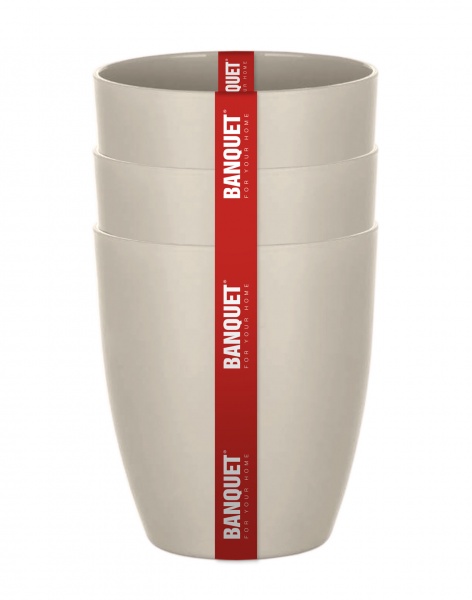 Набір склянок Culinaria Brown 370 мл 3 шт. Banquet 