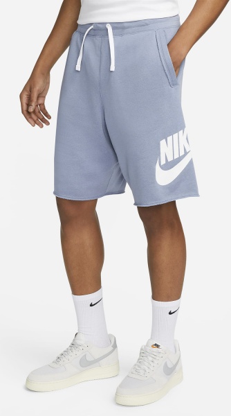 Шорты Nike CLUB ALUMNI HBR FT SHORT DX0502-493 р. 2XL голубой