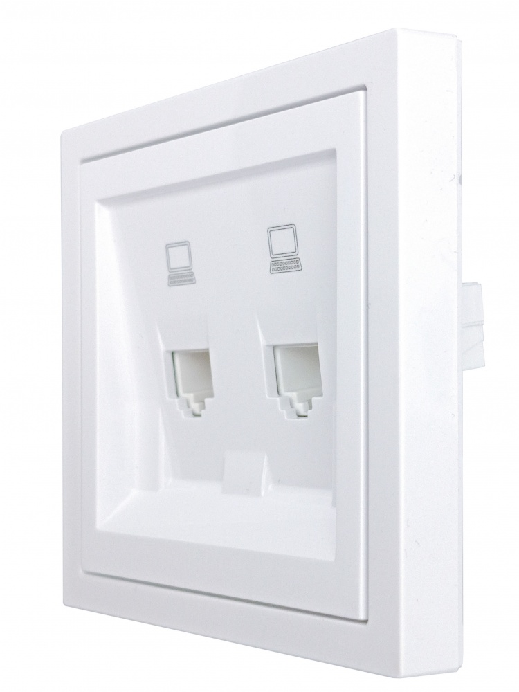 Розетка комп’ютерна подвійна HausMark Juna IP20 білий