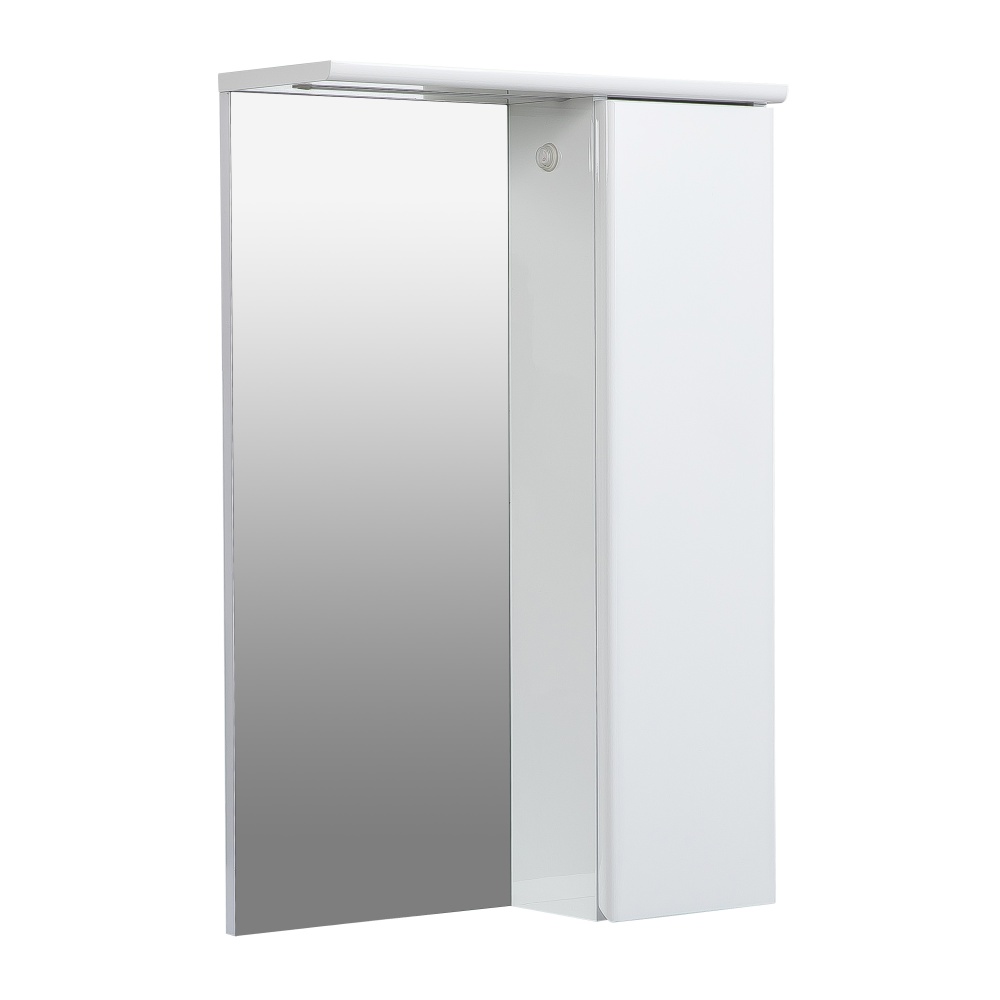 Зеркало со шкафчиком Aqua Rodos LEO 50 белый глянец
