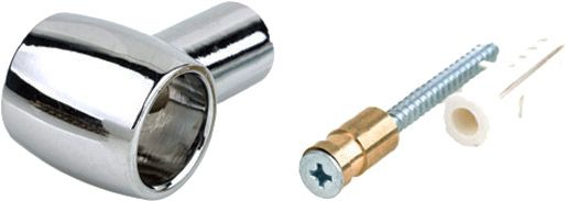 Тримач рейлінгу  RP 0104 ретро полірований хром