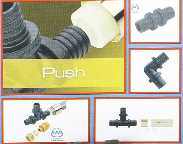 Соединитель KAN двусторонний Push PPSU, 18x2,5