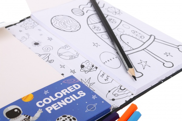 Набор раскраска Space и карандаши цветные 10 шт 