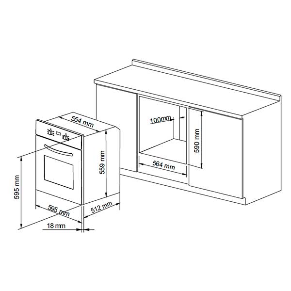 Духова шафа Pyramida PO 98 ME GBL IX