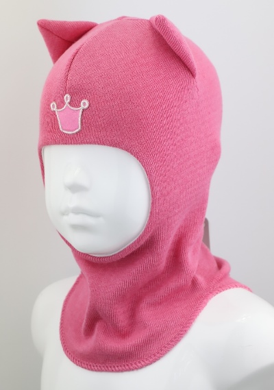 Шапочка детская для девочки Beezy Кошка р.54-56 бледно-розовый 1750 