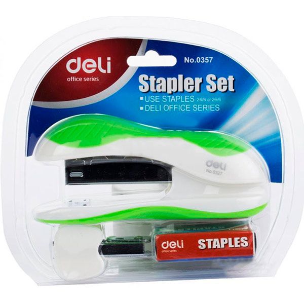 Степлер №24, 20 арк. + скоби і антистеплер набір Deli