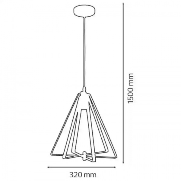 Світильник підвісний HOROZ ELECTRIC Maxwell 1x60 Вт E27 чорний 021-012-0001-010 