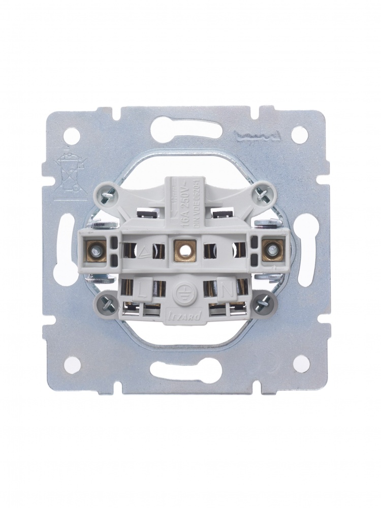 Розетка 1 без заземлення Lezard Vesna IP20 білий 742-0288-121B