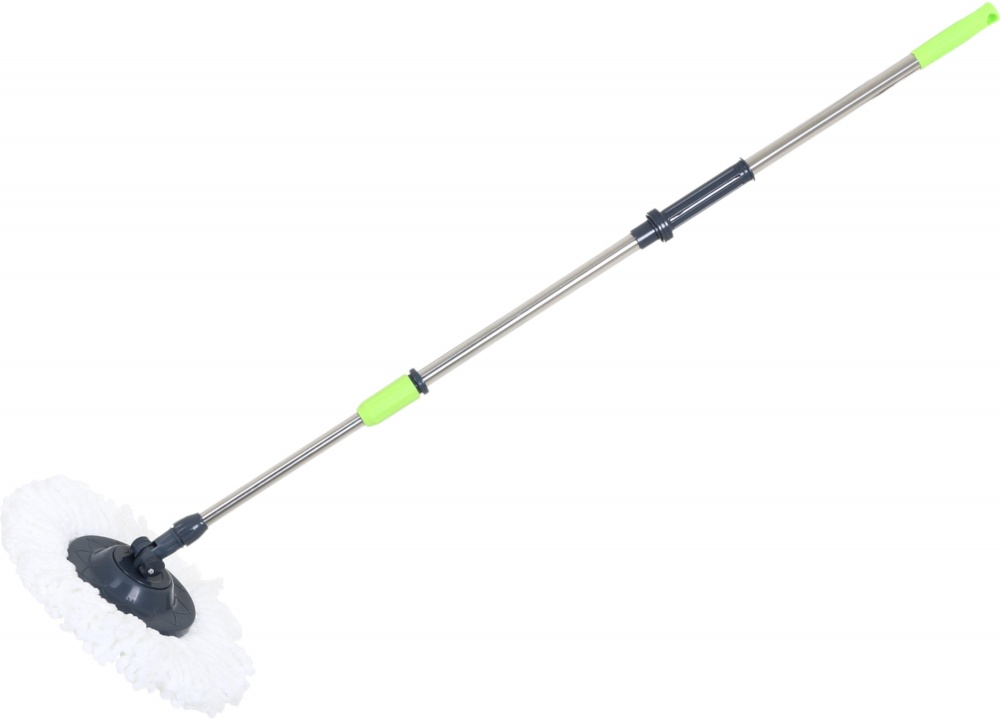 Комплект швабра и ведро с механическим отжимом для пола OBERY Double Twist 16 см синий