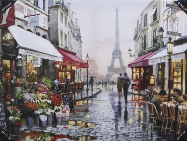 Картина Пара в Париже 60x80 см Styler 