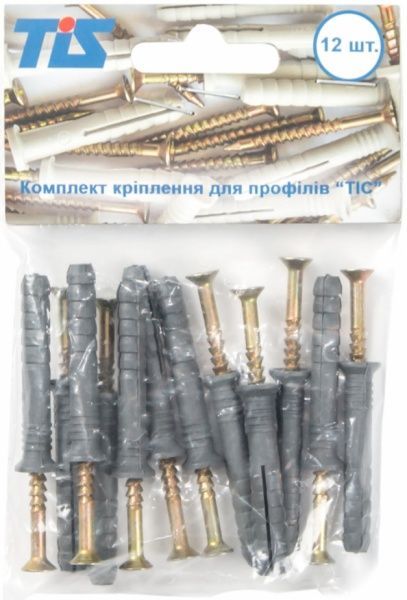 Комплект креплений для профилей потай 6x40 мм 12 шт. TIS