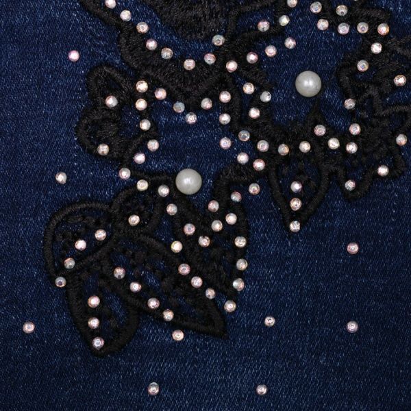 Джинсы Beren Style с цветами утепленные р.98-104 2043 