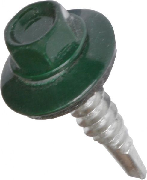 Саморез со сверлом по металлу 5.5x25 мм 20 шт зеленый RAL 6005 EXPERT FIX