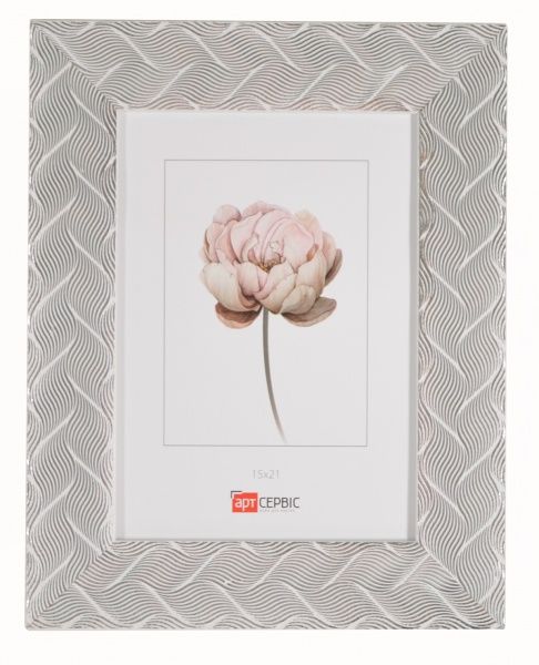 Рамка для фото Арт-Сервіс ЭА-01689 15x21 см білий із сріблястим 