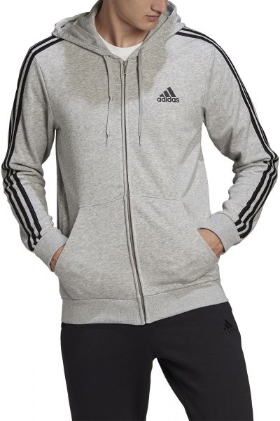 Джемпер Adidas M 3S FT FZ HD GK9034 р. L сірий