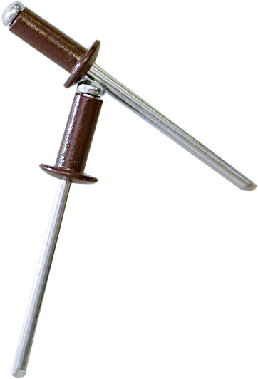 Заклепка алюминиевая RAL 8017 4х10 мм 50 шт./уп. Vectron 37-2-110