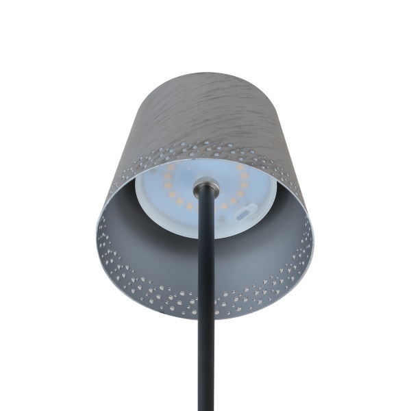 Настольная лампа декоративная Briloner Kiki 7438 1x2,6 Вт серебряный/черный 