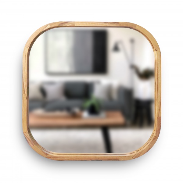 Дзеркало настінне Luxury Wood Balance SLIM ясен натуральний 700x700 мм 