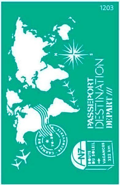 Трафарет многоразовый самоклеящий Фоновый №1203 серия Архитектура 130х200 мм GPТ50045829 1 шт. Rosa Talent