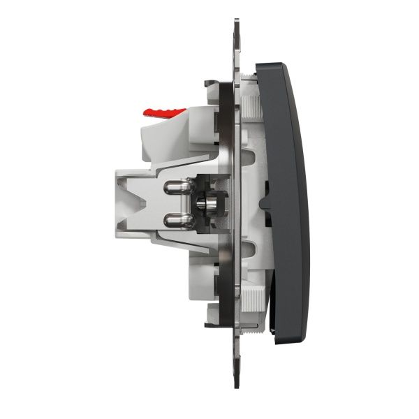 Выключатель одноклавишный Schneider Electric Sedna Design без подсветки 10 А 250В черный SDD114101