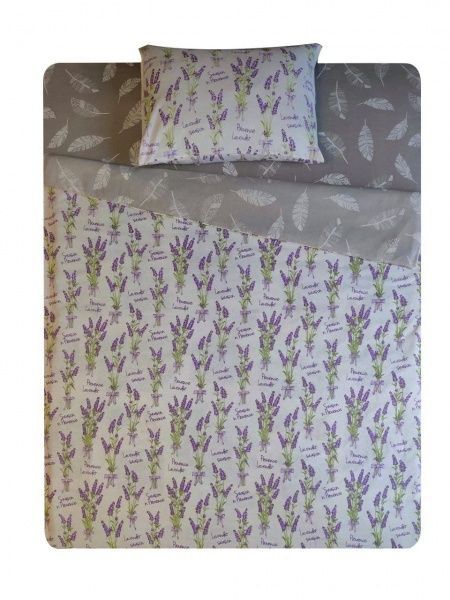 Комплект постільної білизни Лаванда 2,0 білий із малюнком UP! (Underprice) 