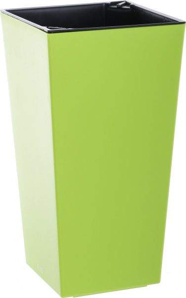 Горшок пластиковый Plastkon ELISE матовый квадратный 28,8л салатовый 