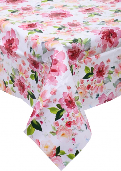 Скатерть Flowers 140x110 см белый с рисунком UP! (Underprice) 
