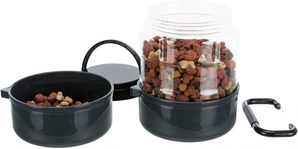 Набор дорожный Trixie контейнер для еды 2 л и 2 миски 0,75 л 2491