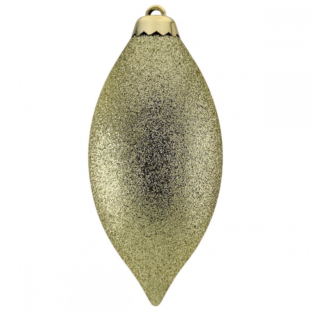 Елочная игрушка Овал малый 12 см золото
