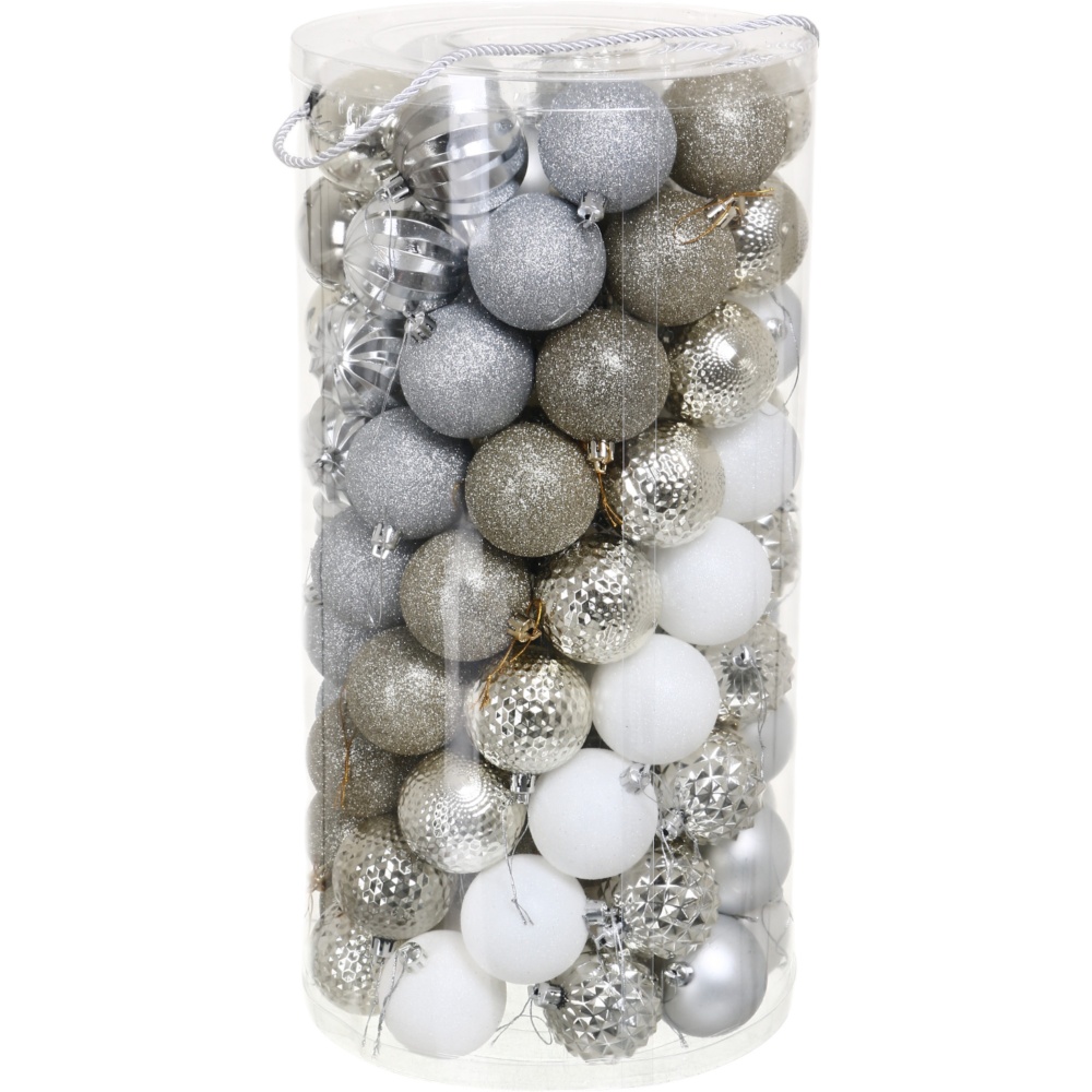 Набор елочных шаров T23-53-SGW d 60 мм 100 шт./уп.