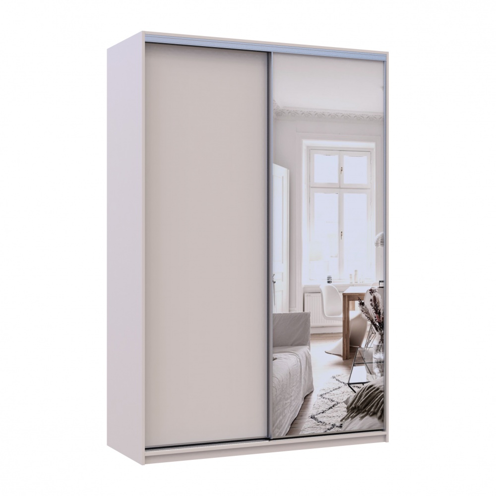 Шафа-купе Сіті Лайт Doros дзеркалоДСП 1,5 м 1500x600x2250 мм кашемір двері ДСП/дзеркало